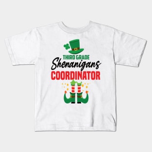 Third grade shenanigans coordinator St patricks day teacher gift Kids T-Shirt